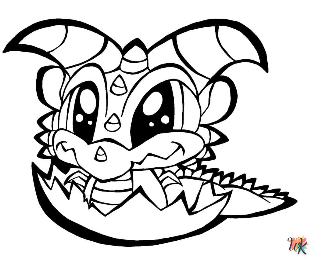 coloriage Dragon  pour enfant de 8 ans