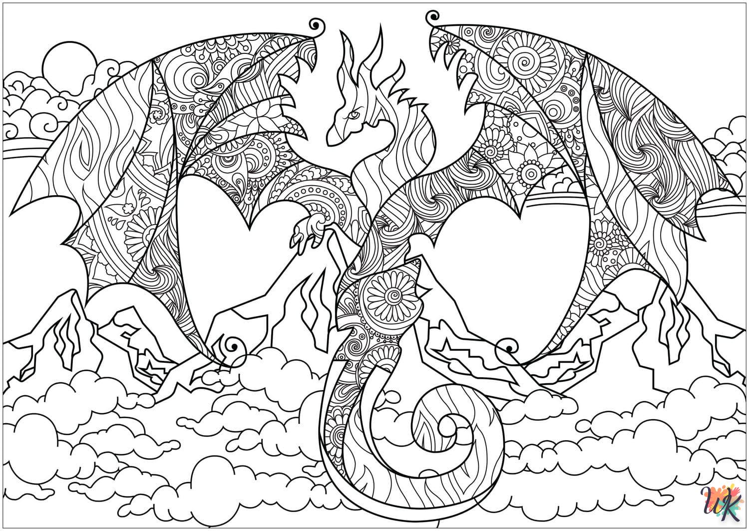 coloriage Dragon  en ligne avengers gratuit