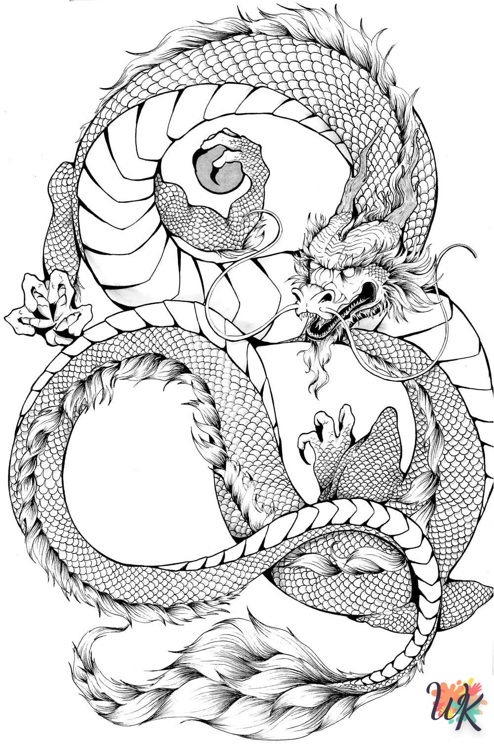 coloriage Dragon  pour enfants a imprimer gratuit