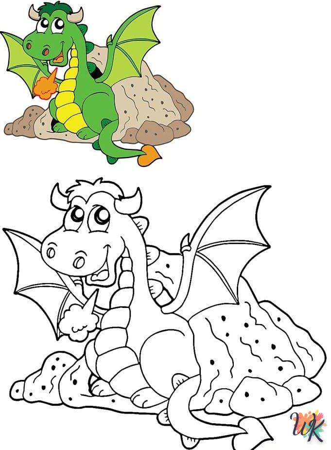 coloriage Dragon  d'enfant a imprimer