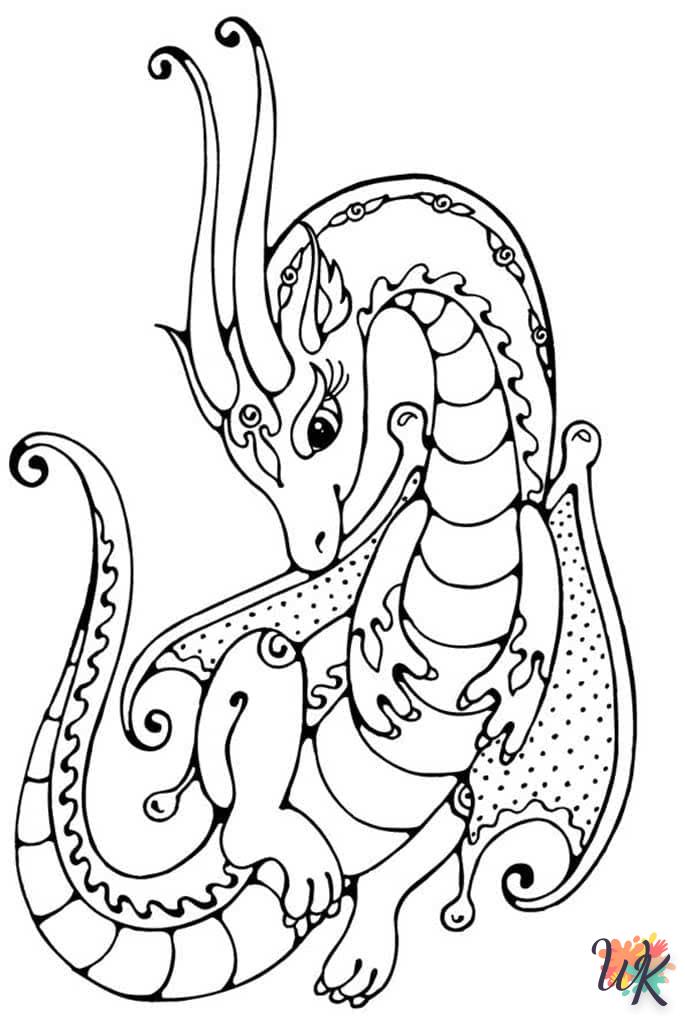 coloriage Dragon  pour enfant de 5 ans