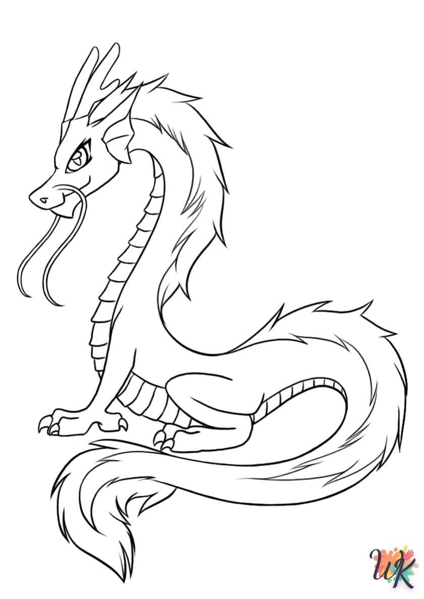 image de coloriage Dragon  pour enfant