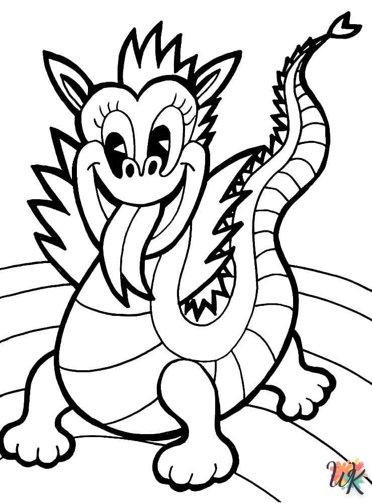 coloriage Dragon  pour enfant à imprimer