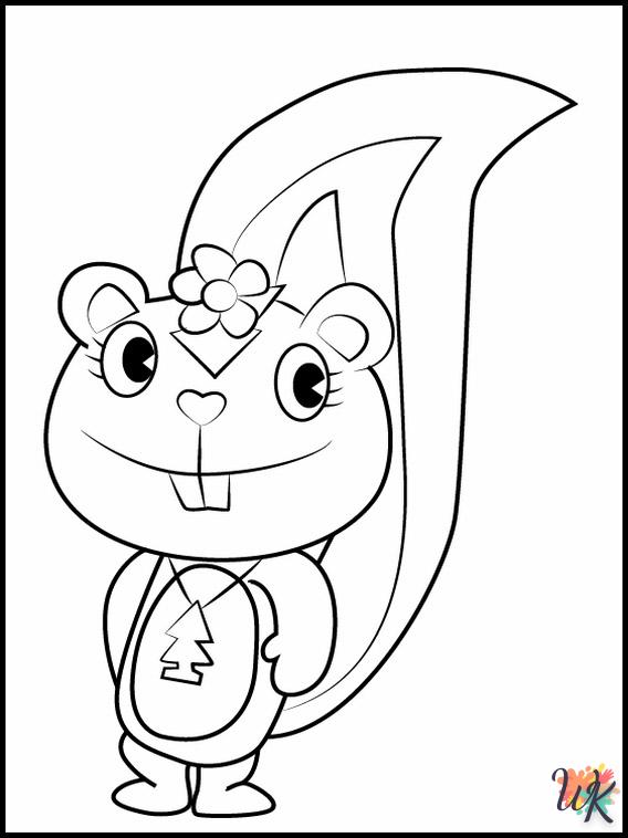 coloriage Happy Tree Friends  bebe à imprimer