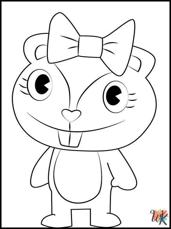 coloriage Happy Tree Friends  à imprimer pdf gratuit