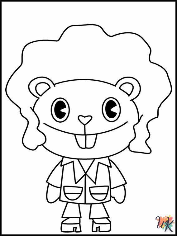 imprimer coloriage Happy Tree Friends