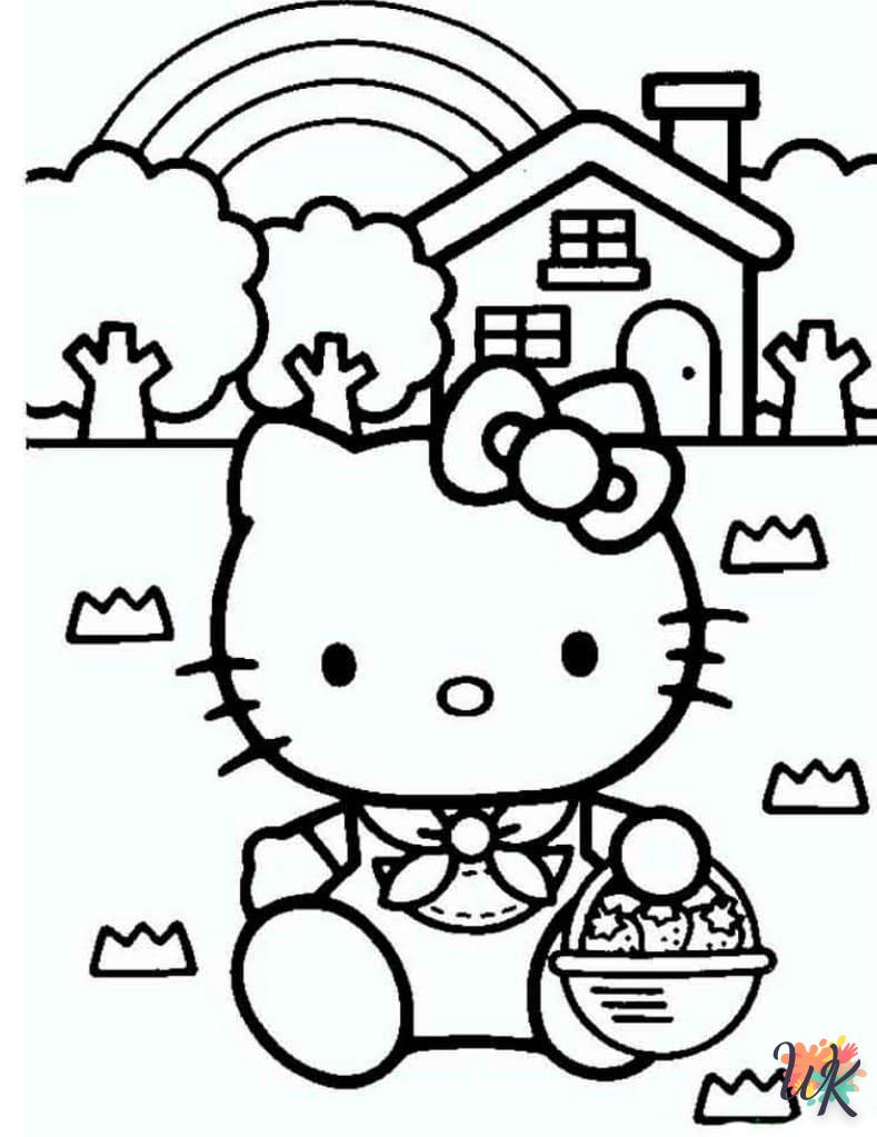 coloriage Hello Kitty  et decoupage