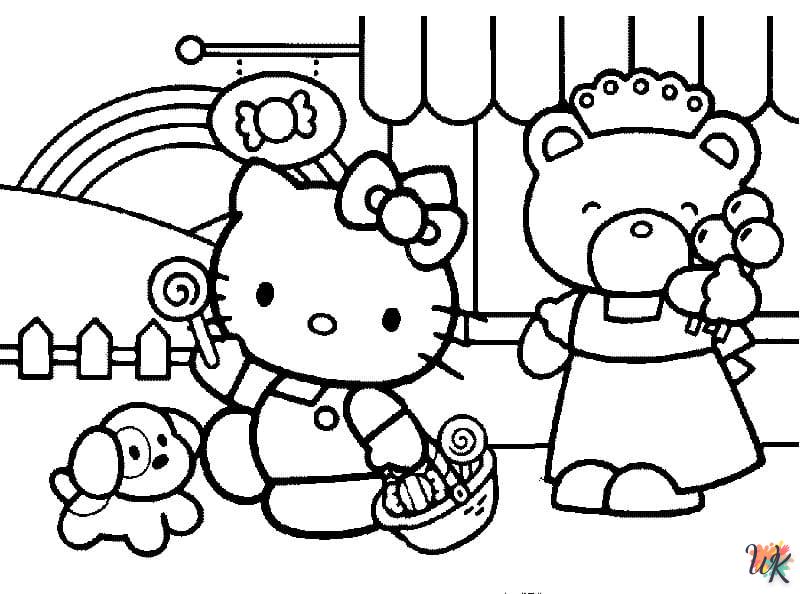 image de coloriage Hello Kitty  pour enfant