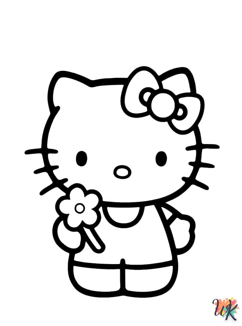 coloriage Hello Kitty  a imprimer enfant 6 ans