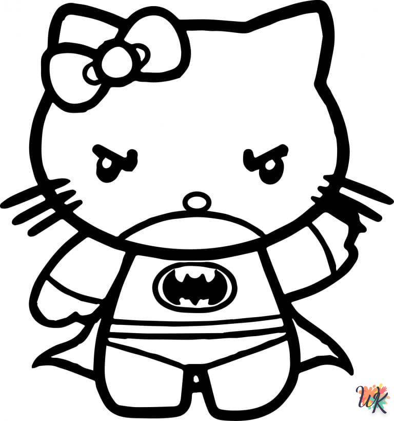 coloriage Hello Kitty  de noël gratuit à imprimer en ligne 1