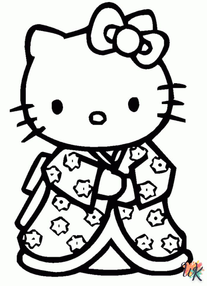 coloriage Hello Kitty  animaux enfant a imprimer