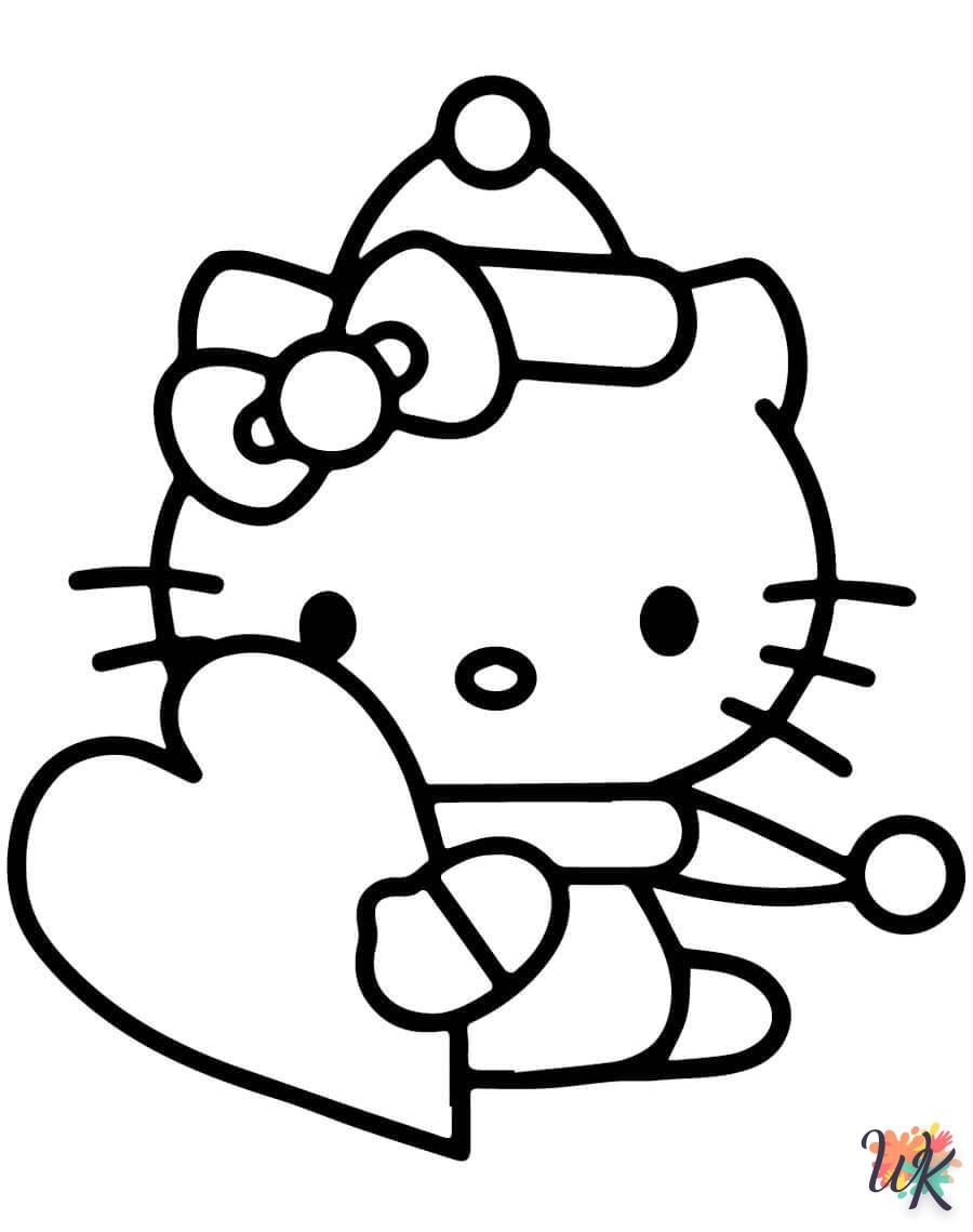 coloriage Hello Kitty  en ligne à imprimer 1