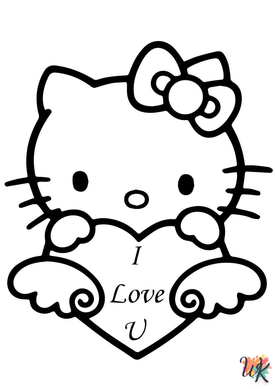 imprimer coloriage Hello Kitty  gratuit