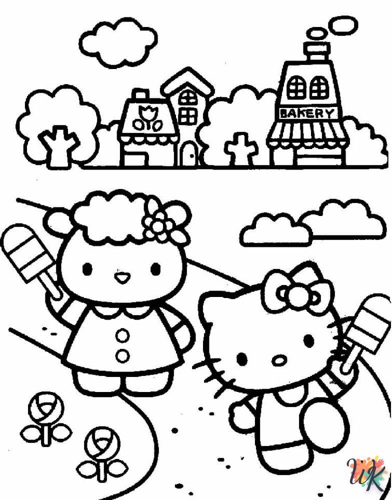 coloriage Hello Kitty  a imprimer enfant 10 ans 3