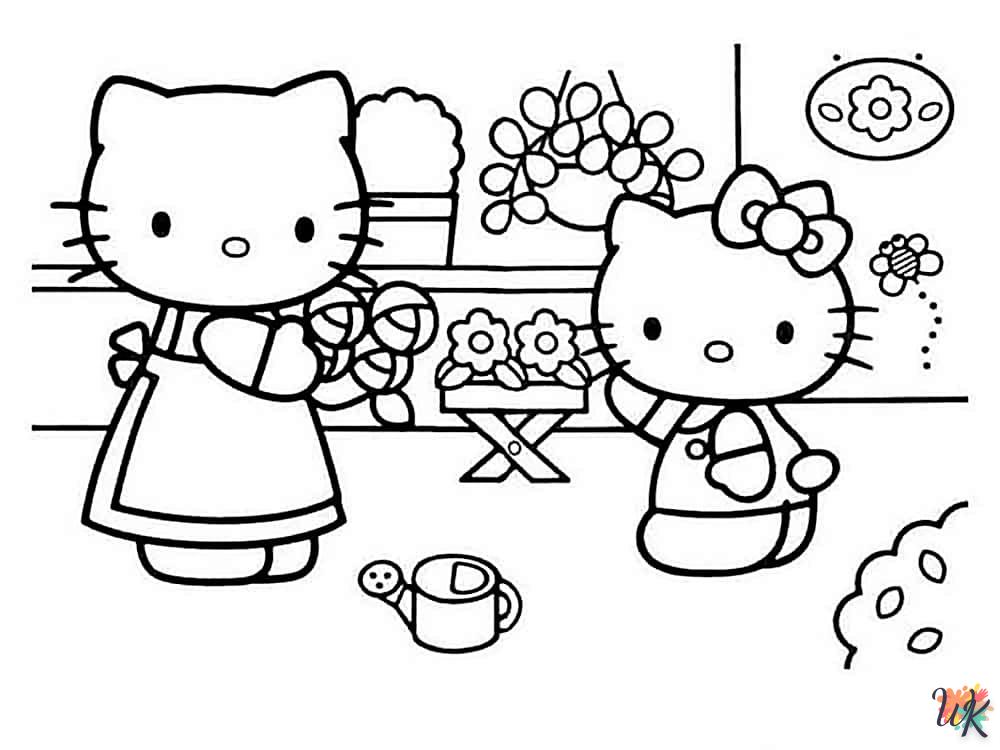 coloriage Hello Kitty  enfant 2 ans a imprimer 3