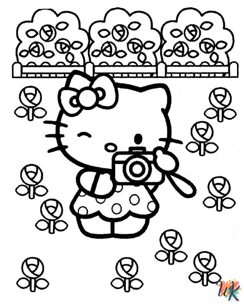 coloriage Hello Kitty  gratuit à imprimer