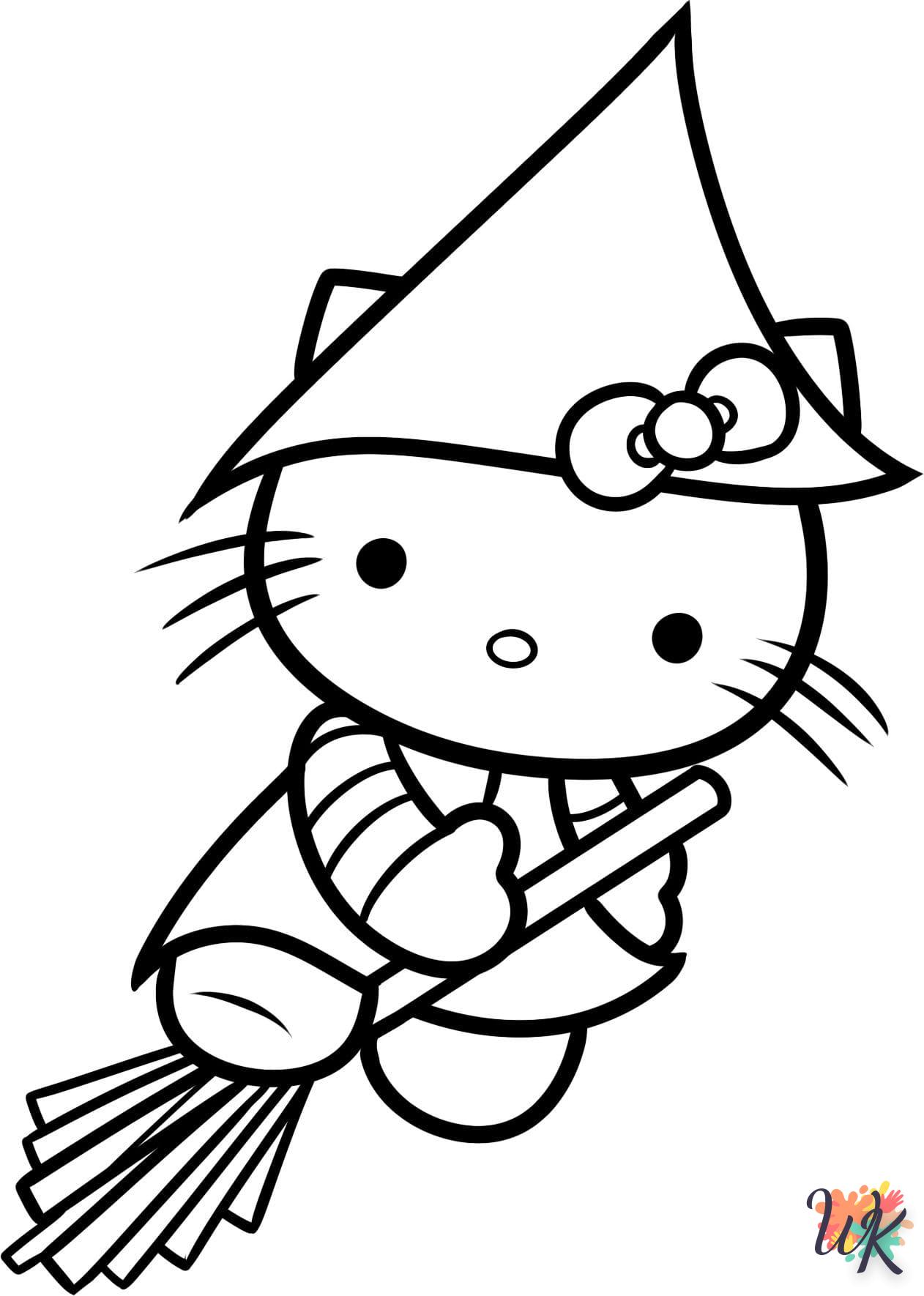 coloriage Hello Kitty  enfant 5 ans à imprimer