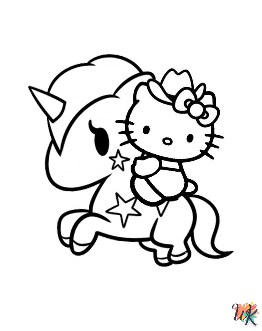 coloriage Hello Kitty  pour lutter contre le stress 1