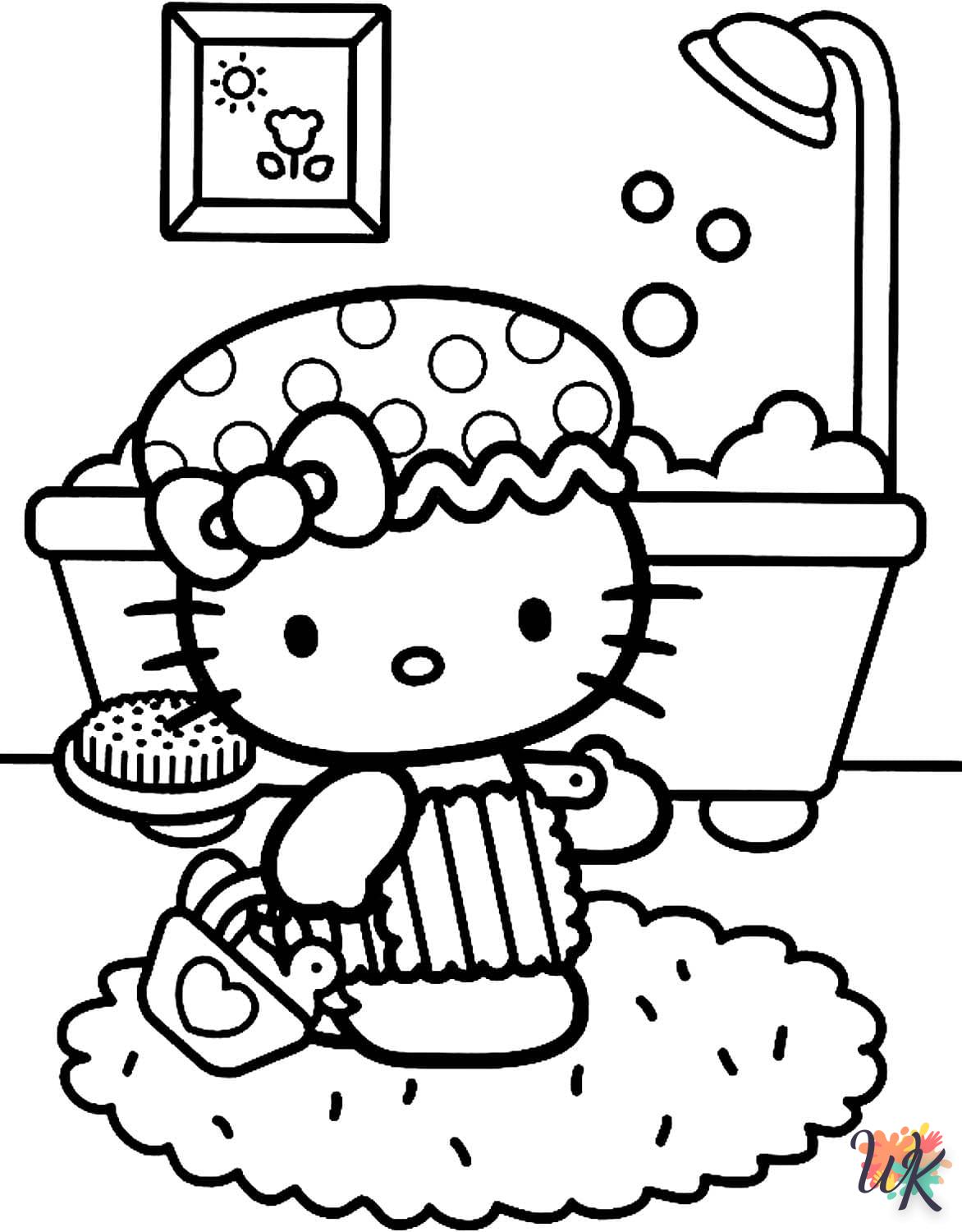 coloriage Hello Kitty  gratuit pour enfants