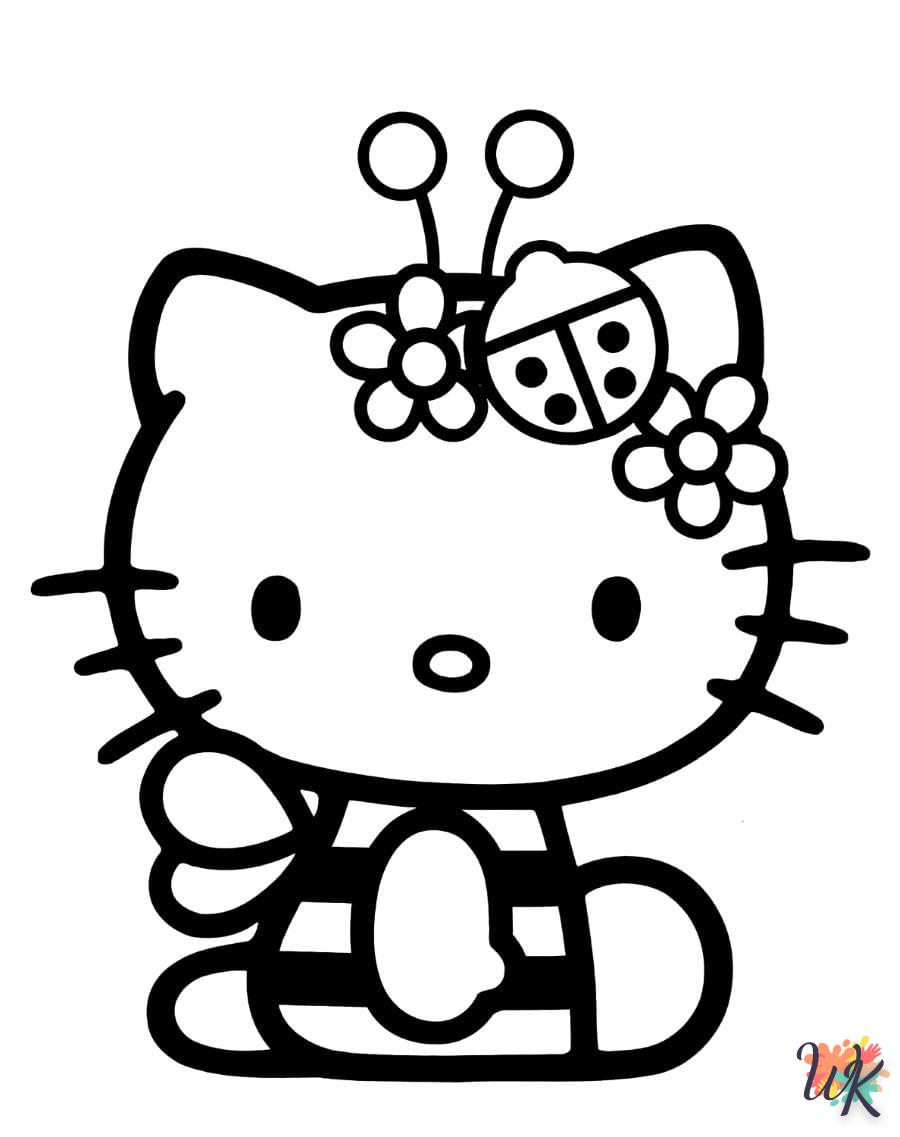 coloriage Hello Kitty  enfant 3 ans a imprimer