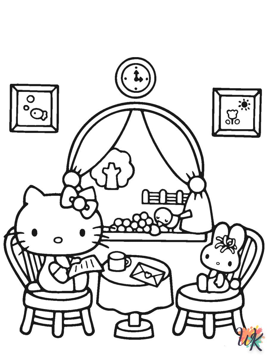 coloriage Hello Kitty  en ligne 8 ans