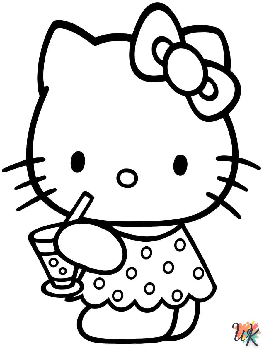 coloriage Hello Kitty  à imprimer pour enfants 1