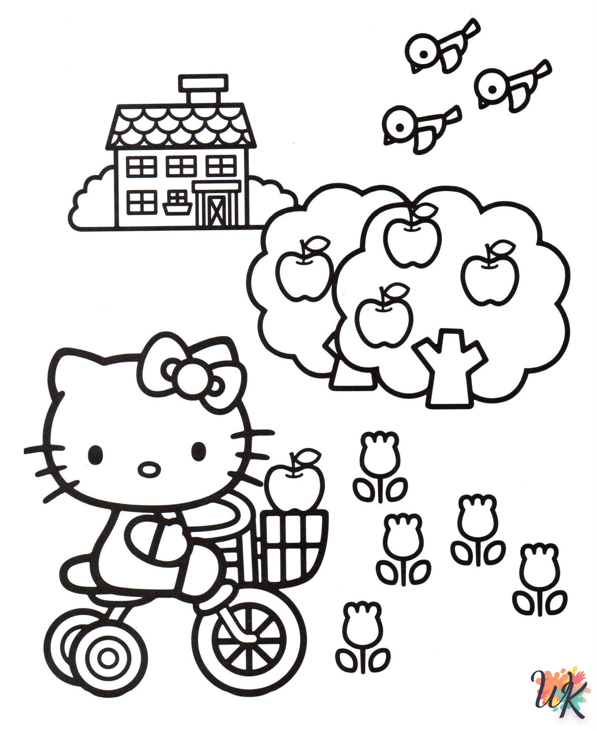 coloriage Hello Kitty  gratuit a imprimer 2