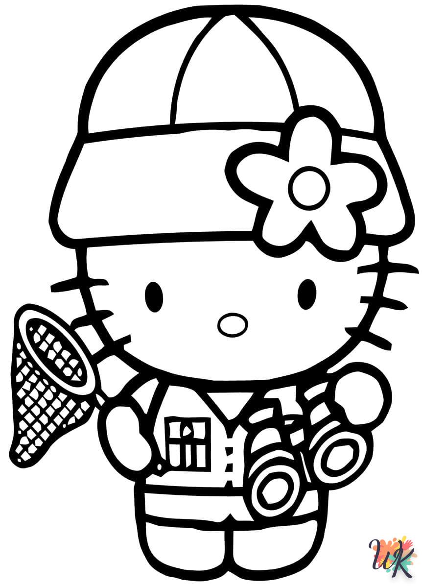 coloriage Hello Kitty  à imprimer pour enfant de 4 ans 2