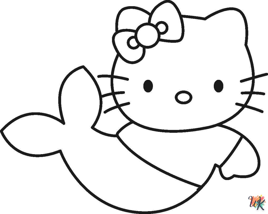 coloriage Hello Kitty  en ligne à imprimer