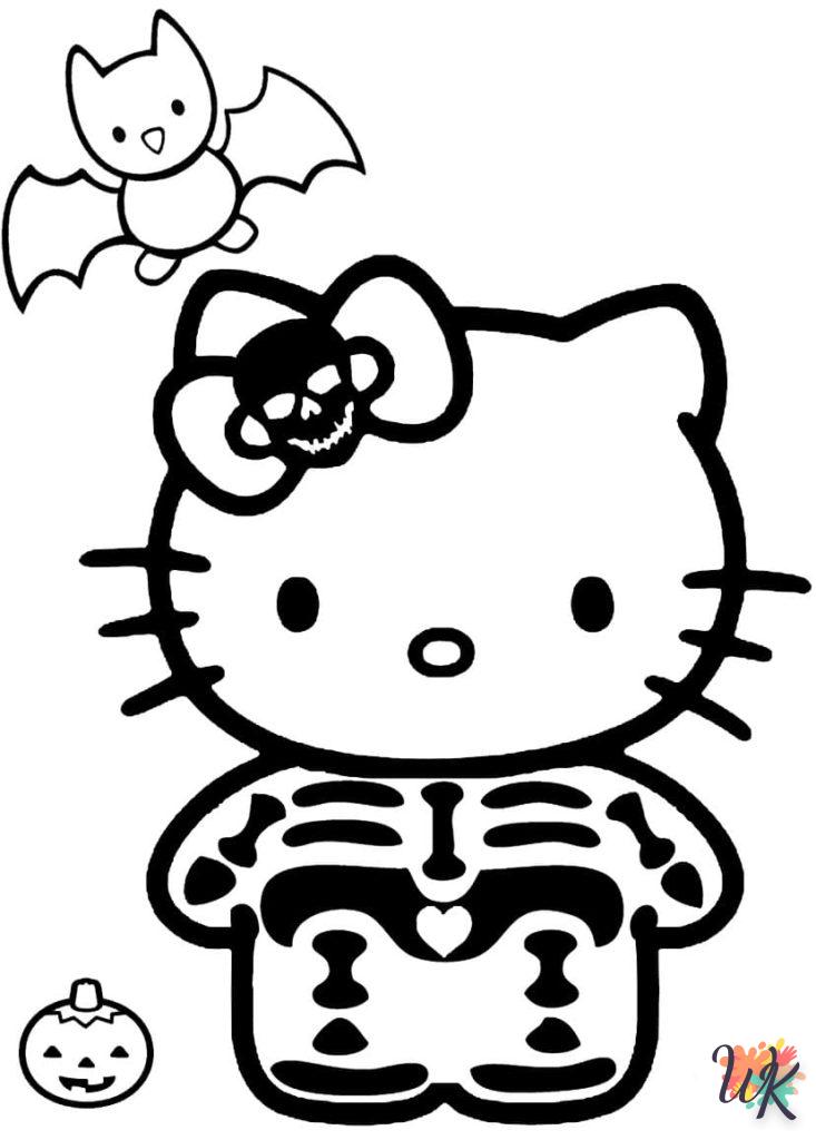 coloriage Hello Kitty  pour lutter contre le stress