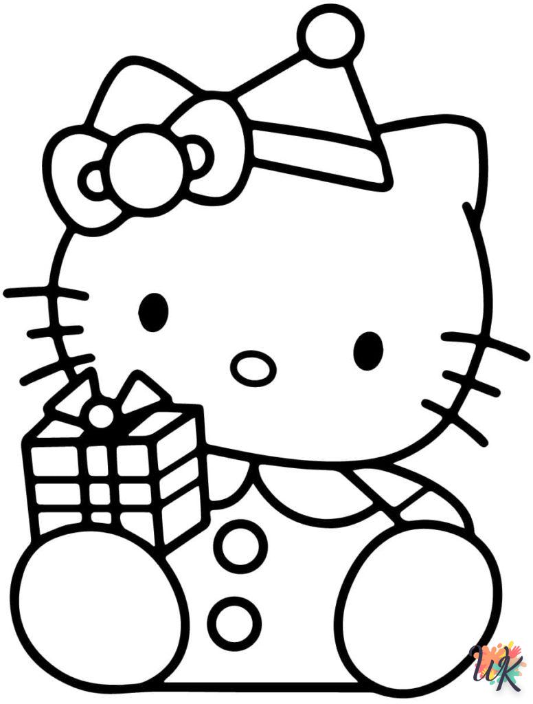 coloriage Hello Kitty  à imprimer pour enfant de 8 ans 1