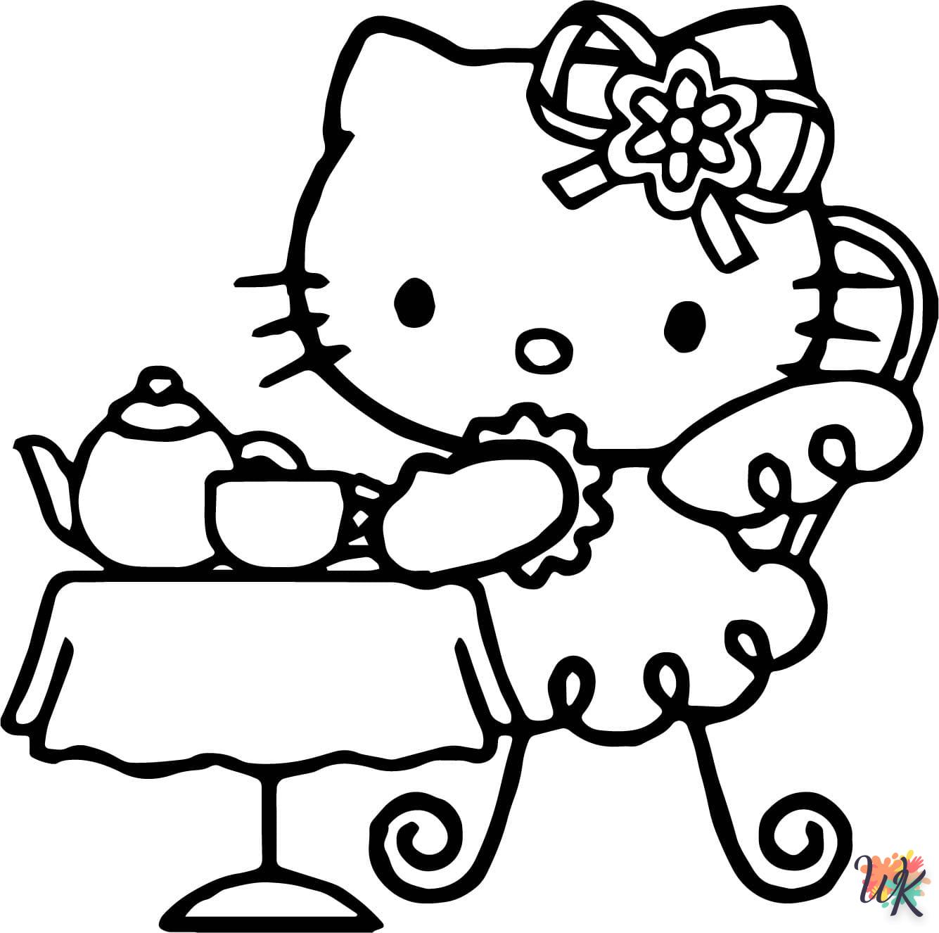 à imprimer coloriage Hello Kitty 2