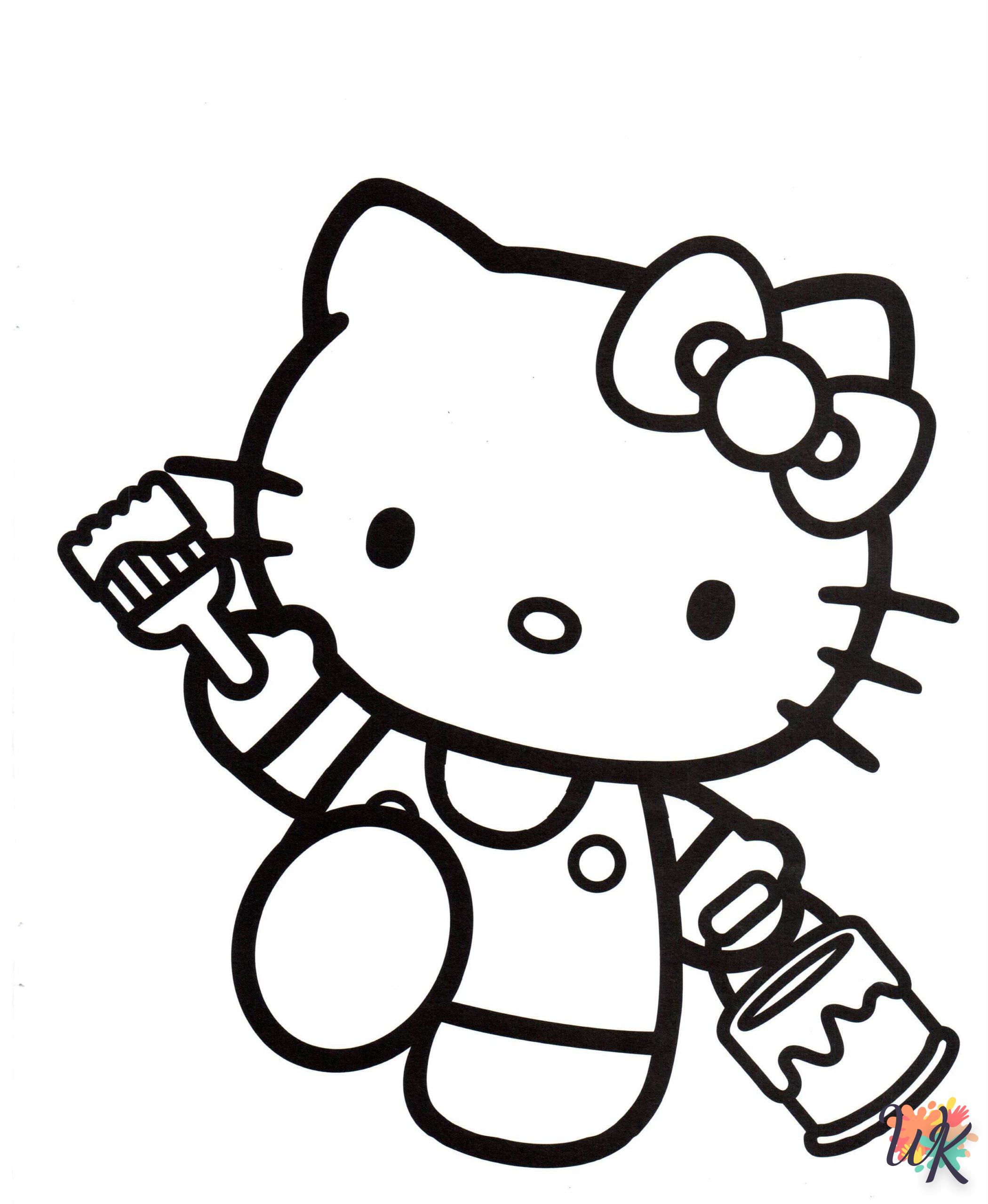 coloriage Hello Kitty  pour enfant de à imprimer 1