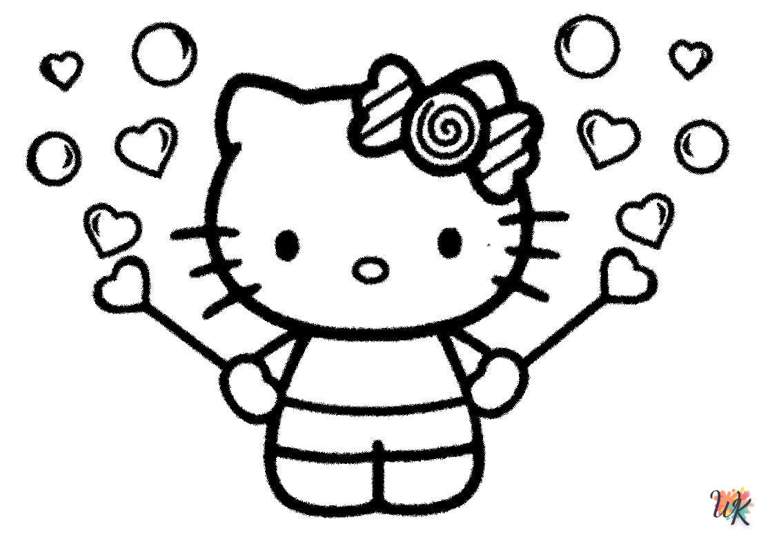 coloriage Hello Kitty  enfant a imprimer