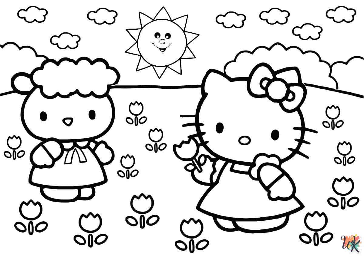 coloriage Hello Kitty  a imprimer enfant 5 ans