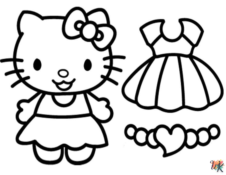 coloriage Hello Kitty  à imprimer pour enfants