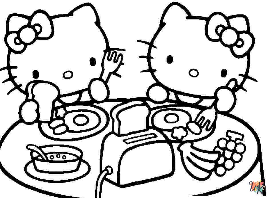 coloriage Hello Kitty  enfant à imprimer gratuit