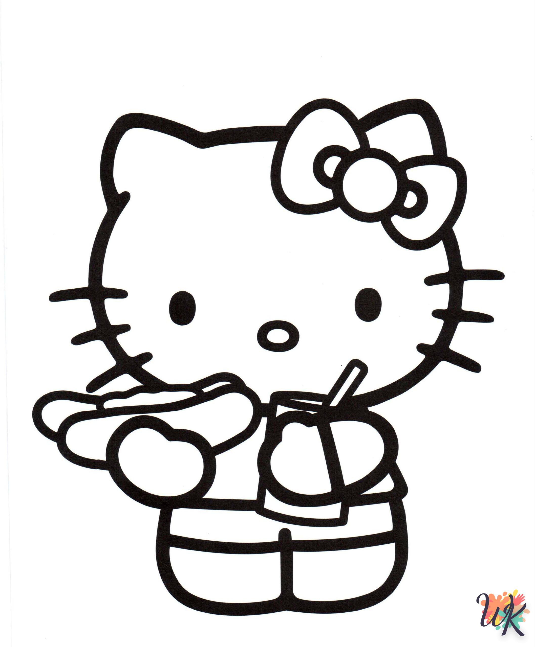 à imprimer coloriage Hello Kitty