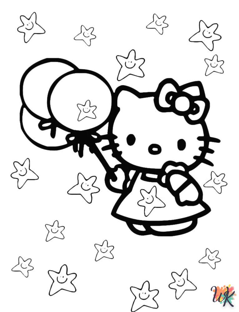 coloriage Hello Kitty  licorne en ligne gratuit à imprimer