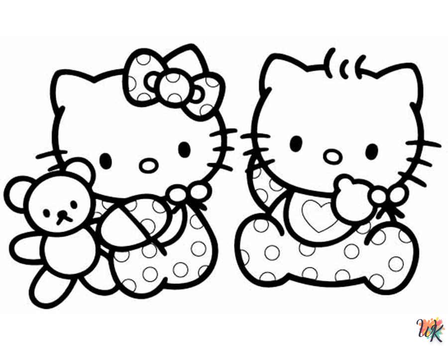 coloriage Hello Kitty  bebe à imprimer