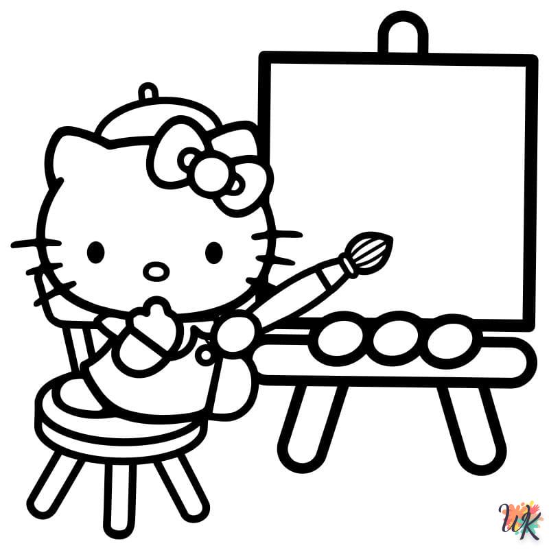 coloriage Hello Kitty  à imprimer pour enfant de 3 ans 1