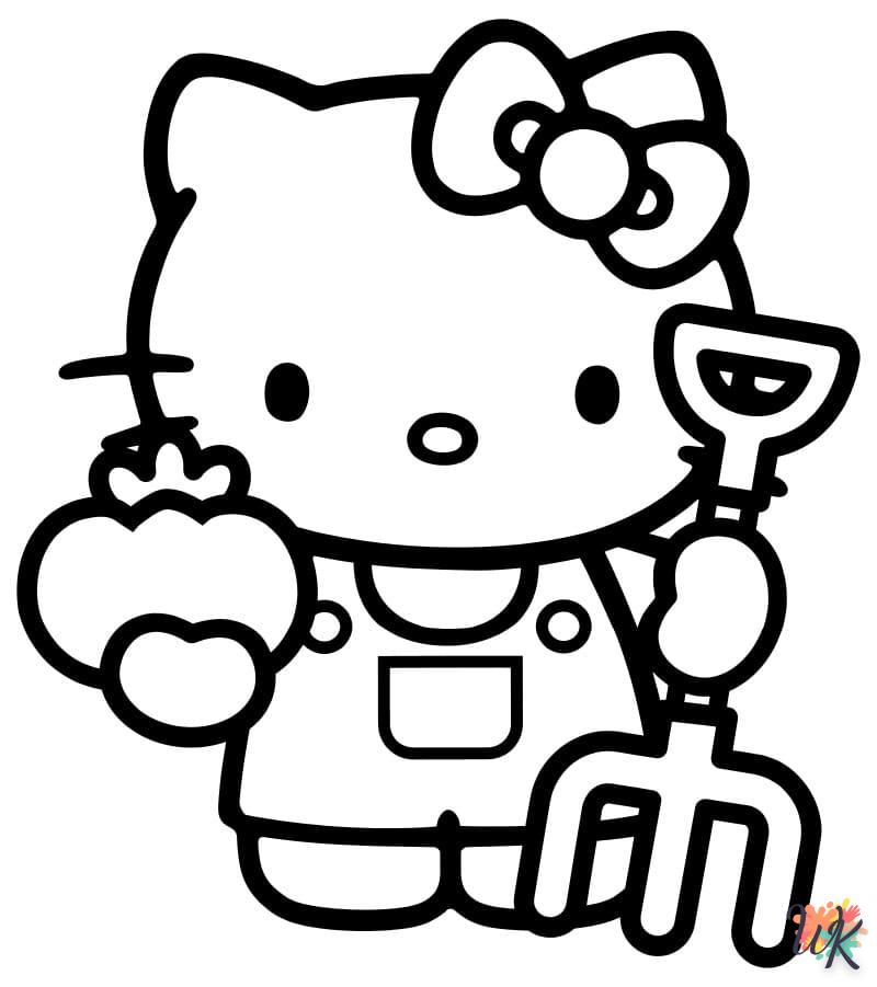 coloriage Hello Kitty  enfant à imprimer pdf 1