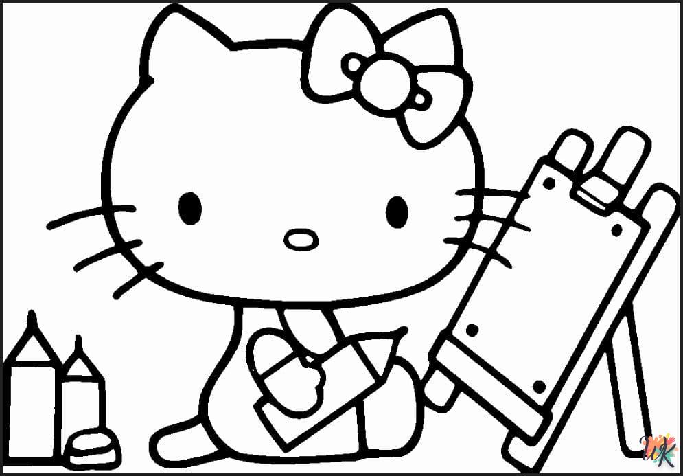 coloriage Hello Kitty  a dessiner et imprimer