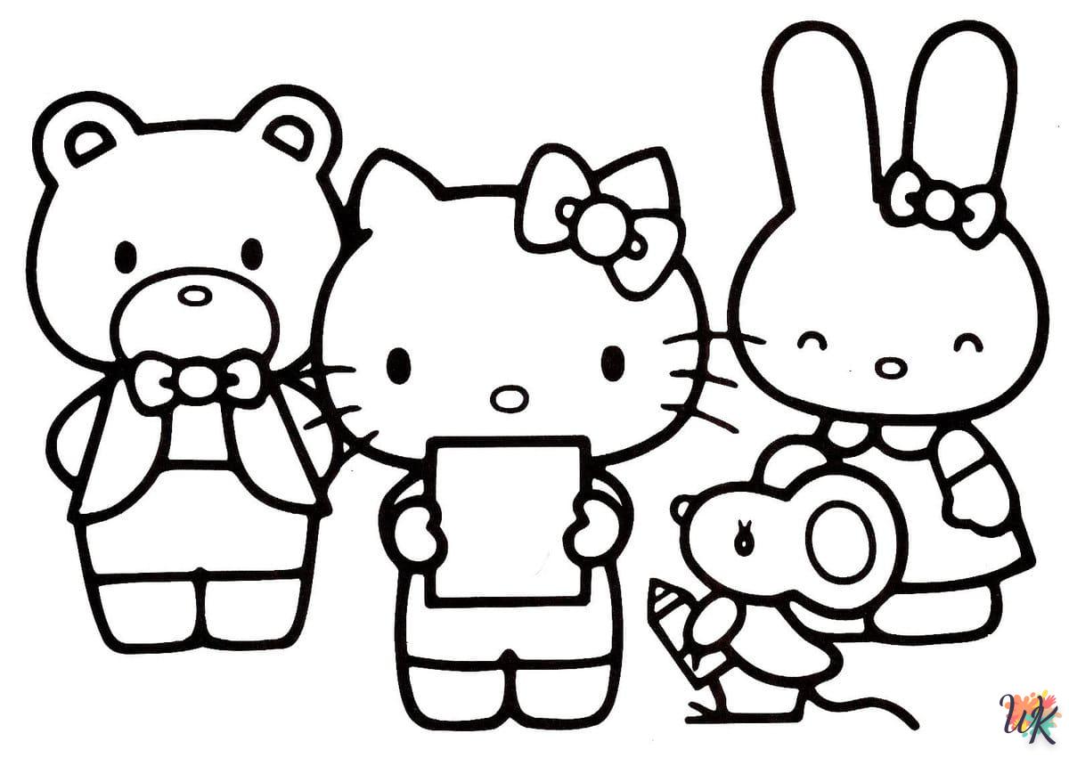 coloriage Hello Kitty  enfant 4 ans a imprimer