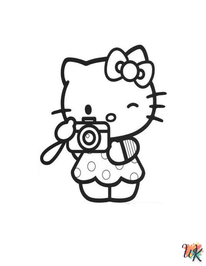 coloriage Hello Kitty  à imprimer pour enfant de 12 ans