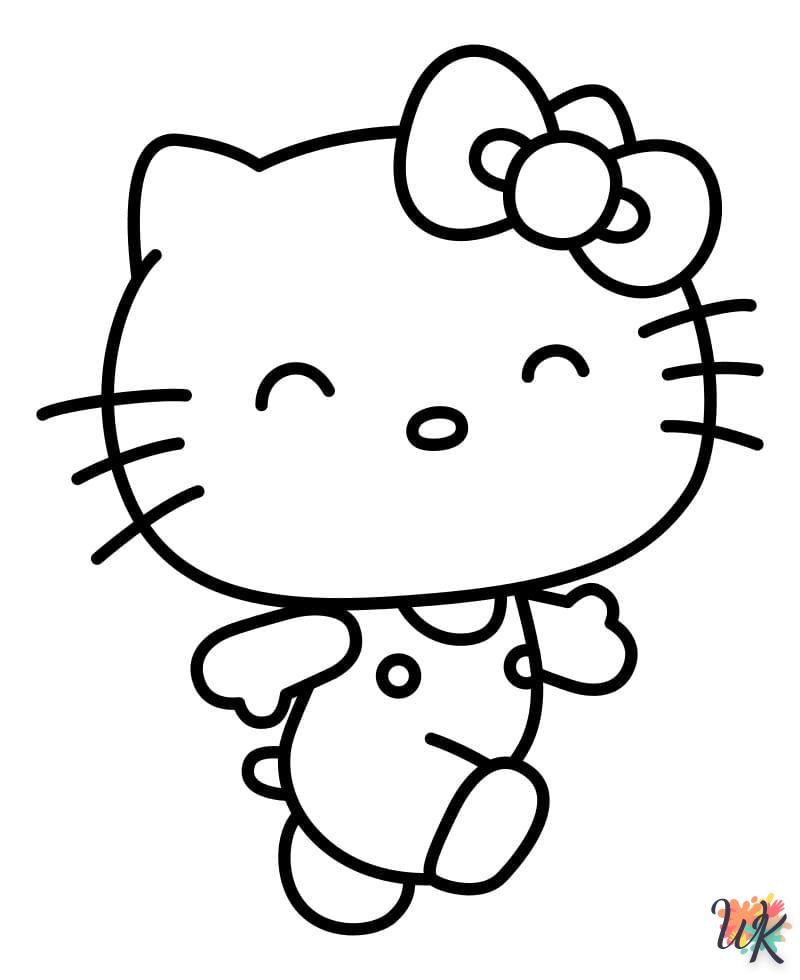 coloriage Hello Kitty  enfant à imprimer pdf