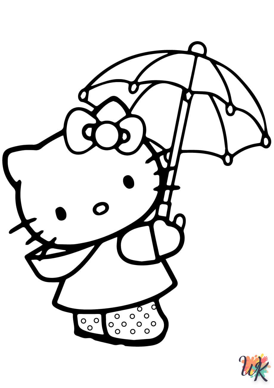 coloriage Hello Kitty  a imprimer enfant 10 ans