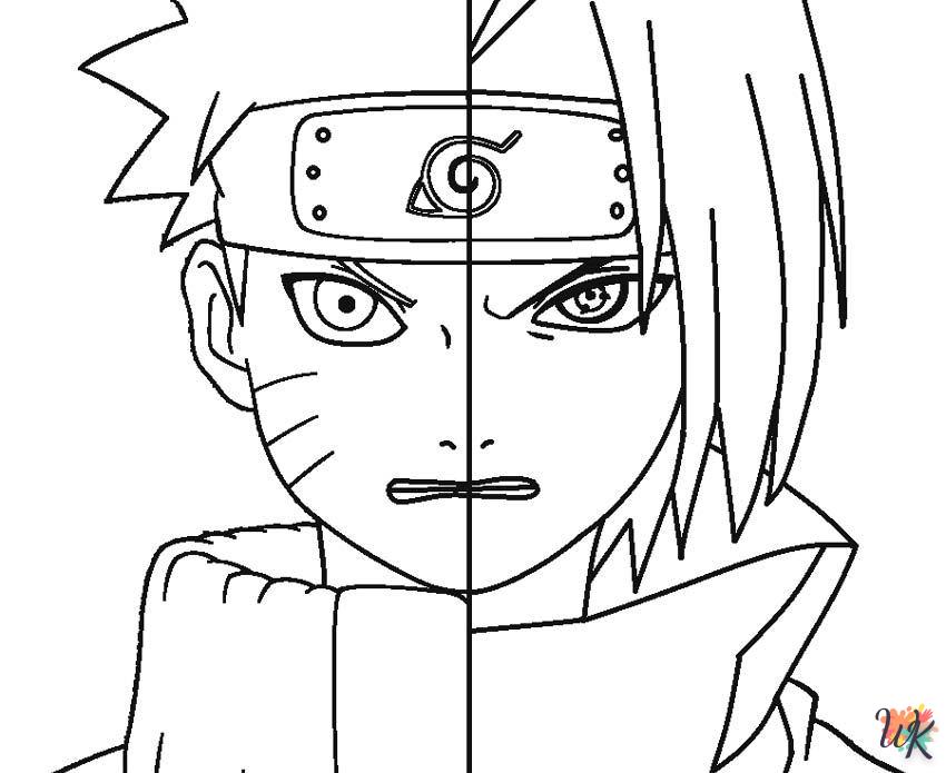 coloriage Naruto  en snijden om af te drukken 1