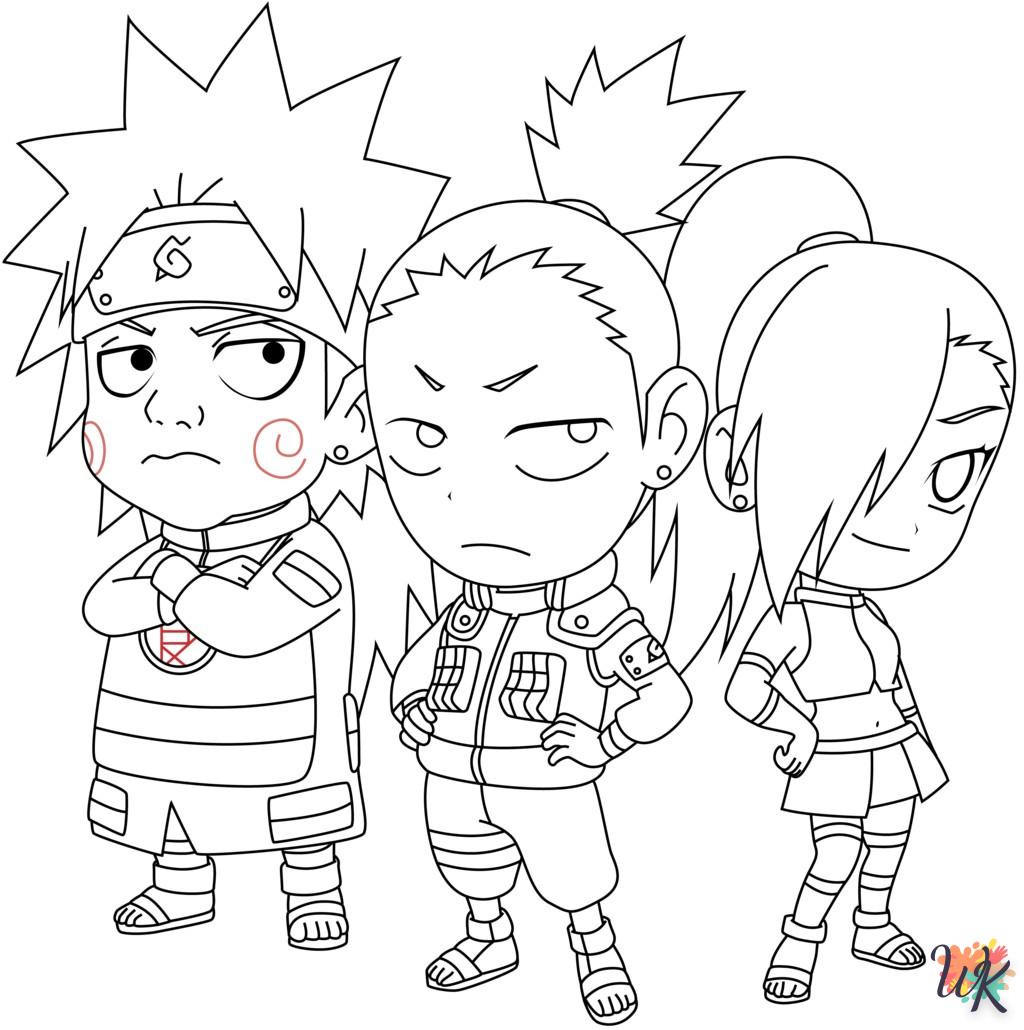 coloriage Naruto  om tegen stress te vechten