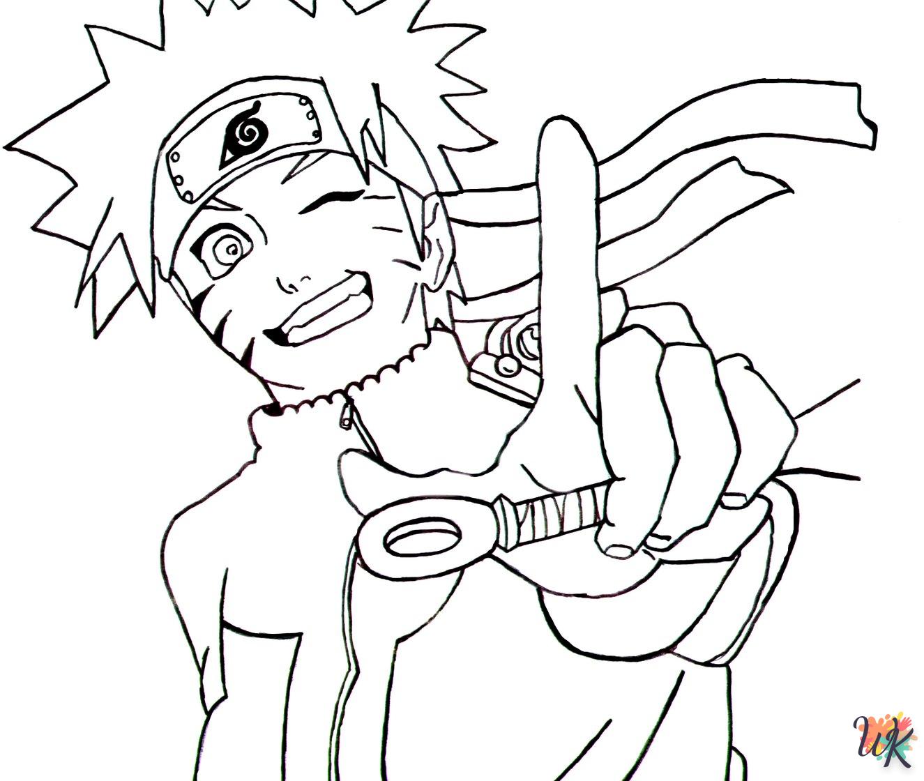 coloring Naruto  to print for 6 year old child